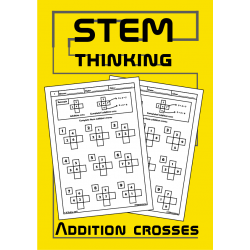 Addition Crosses Math Puzzle Worksheets